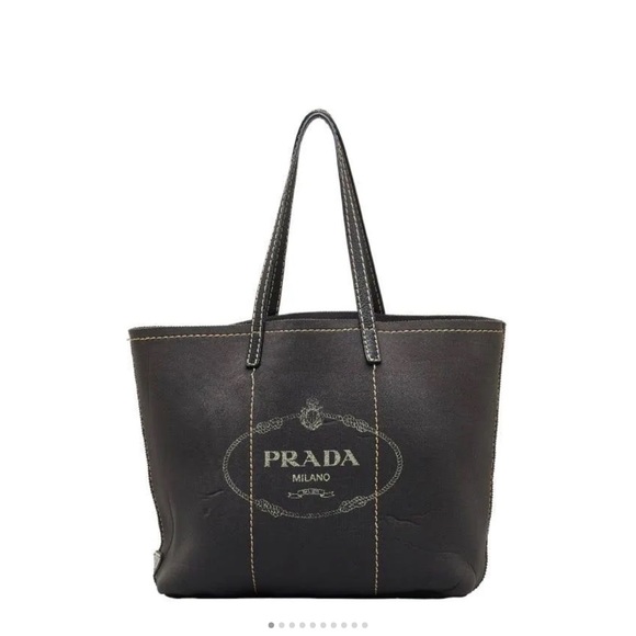EUC vintage Prada Classic Monogram Logo tote - Picture 2 of 9